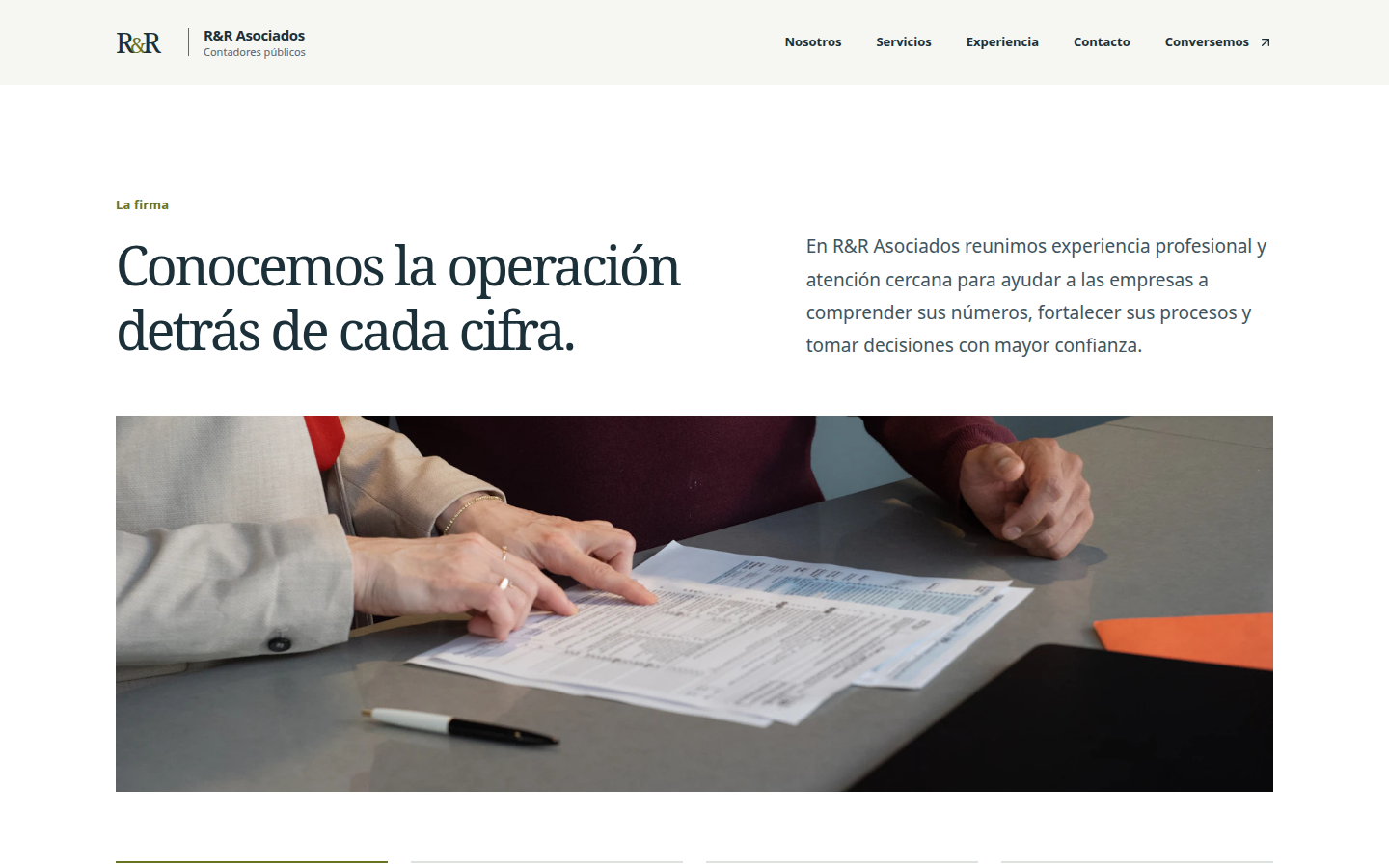 Sección de R&R Asociados sobre su firma y experiencia.