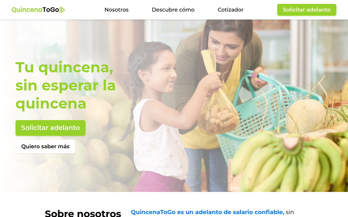 Portada de QuincenaToGo sobre adelantos de quincena.